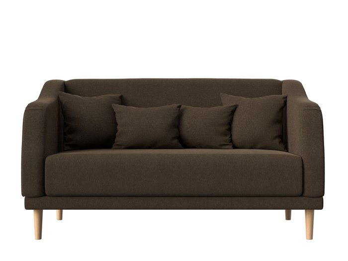 Прямой диван Киото коричневого цвета - купить Прямые диваны по цене 31999.0