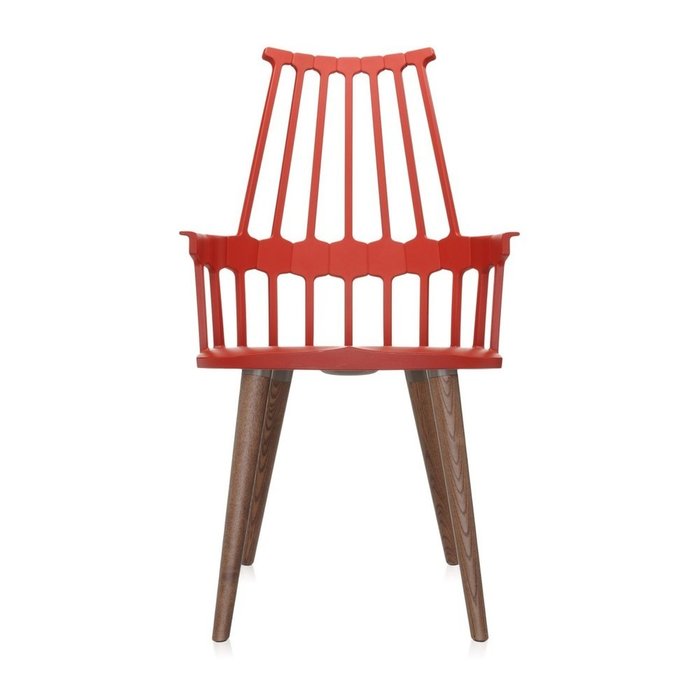 Стул Comback красного цвета  - купить Обеденные стулья по цене 57014.0