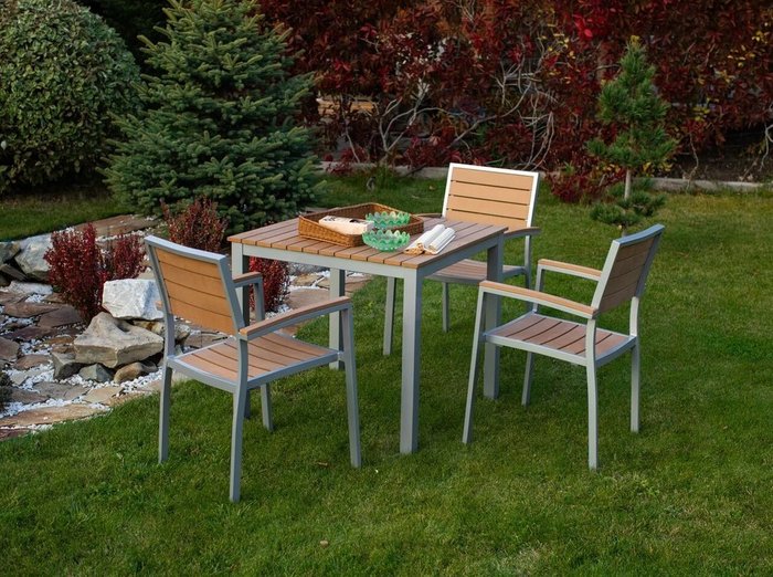 Стул садовый Lissabon серого цвета - купить Садовые стулья по цене 17500.0