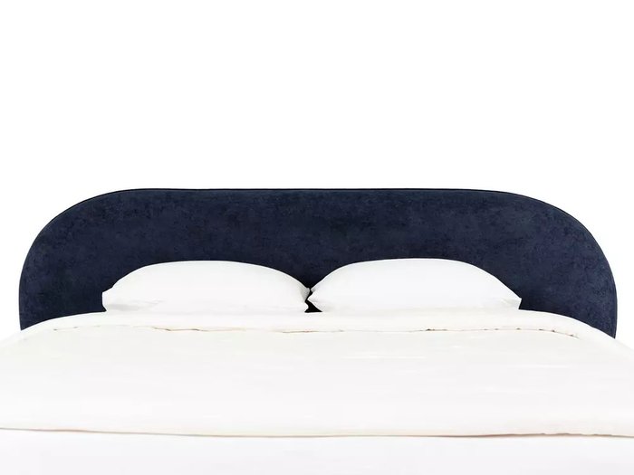 Кровать Softbay 160х200 с изголовьем темно-синего цвета без подъемного механизма - купить Кровати для спальни по цене 132300.0