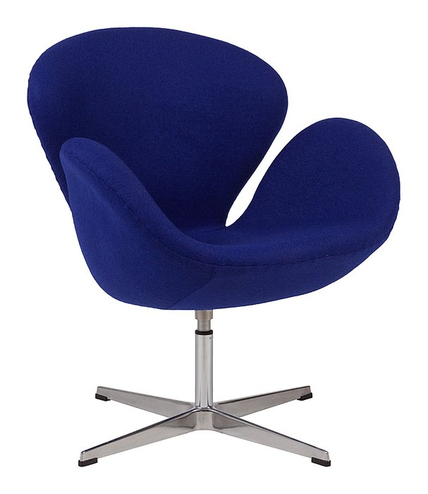 Кресло Swan Chair синего цвета - купить Интерьерные кресла по цене 35700.0