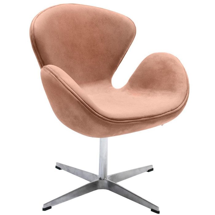 Кресло Swan пыльно-розового цвета