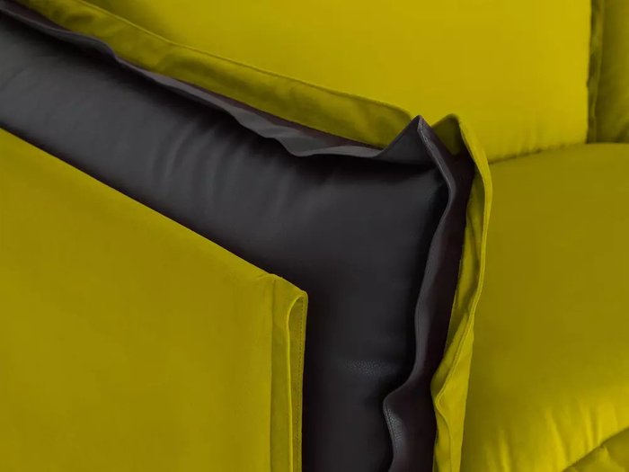 Диван Barcelona горчично-черного цвета - лучшие Прямые диваны в INMYROOM