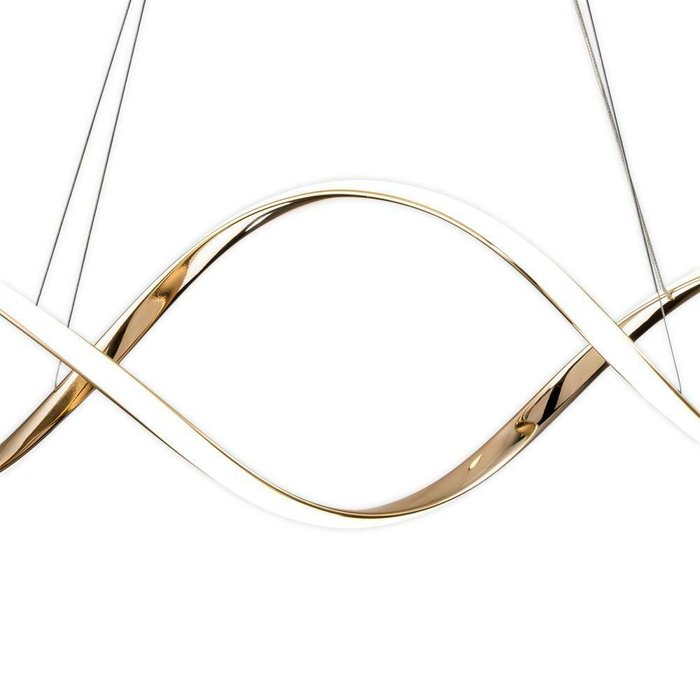 Подвесной светильник KNOT 10236/1LED Gold (силикон, цвет белый) - лучшие Подвесные светильники в INMYROOM Подвесной светильник KNOT 10236/1LED Gold (силикон, цвет белый) - лучшие Подвесные светильники в INMYROOM