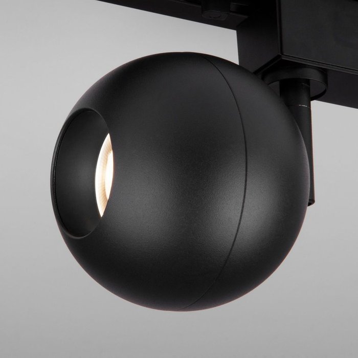 Трековый светодиодный светильник для однофазного шинопровода Ball черного цвета - лучшие Трековые светильники в INMYROOM