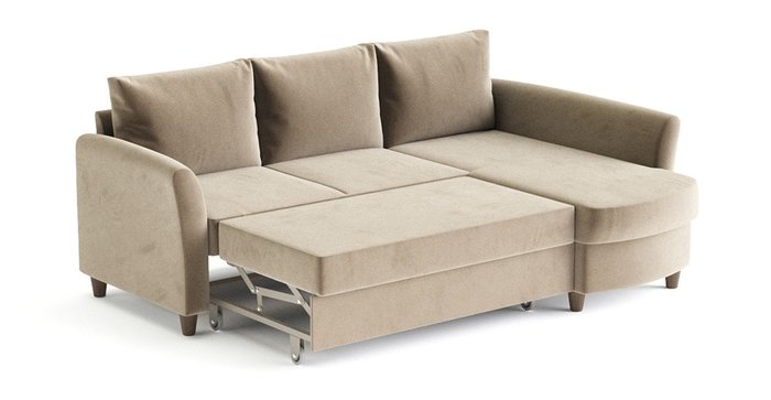 Угловой диван-кровать Катарина бежевого цвета - лучшие Угловые диваны в INMYROOM