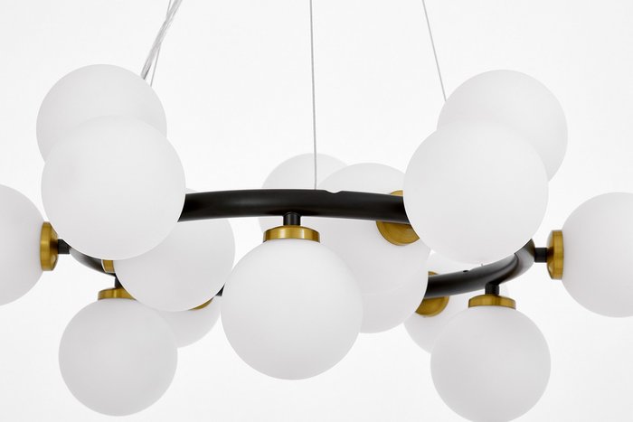 Подвесной светильник Lumina Deco Marsiada LDP 6033-15 BK+MD - лучшие Подвесные люстры в INMYROOM