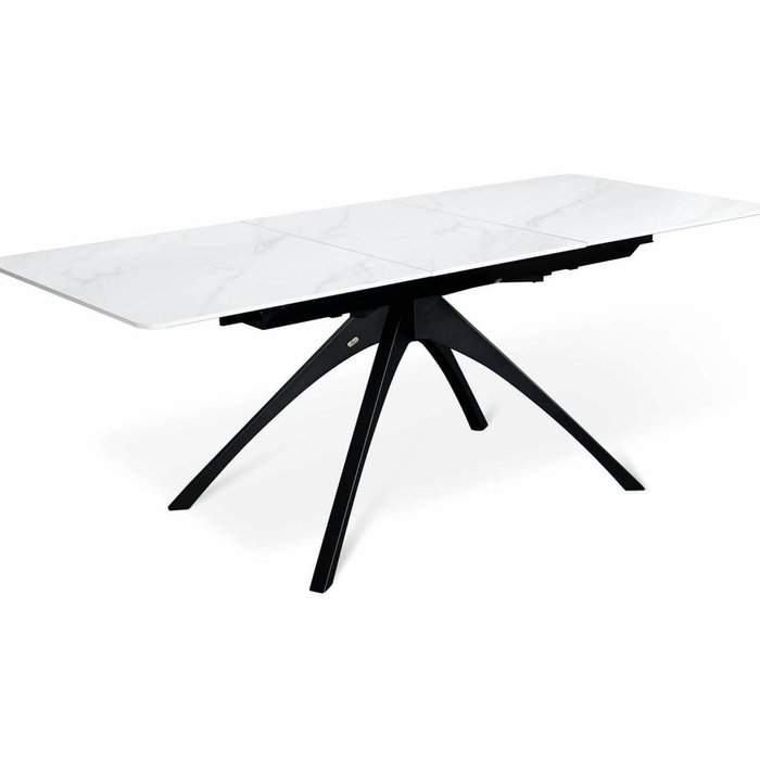 Раздвижной обеденный стол Anik бело-черного цвета - купить Обеденные столы по цене 67830.0