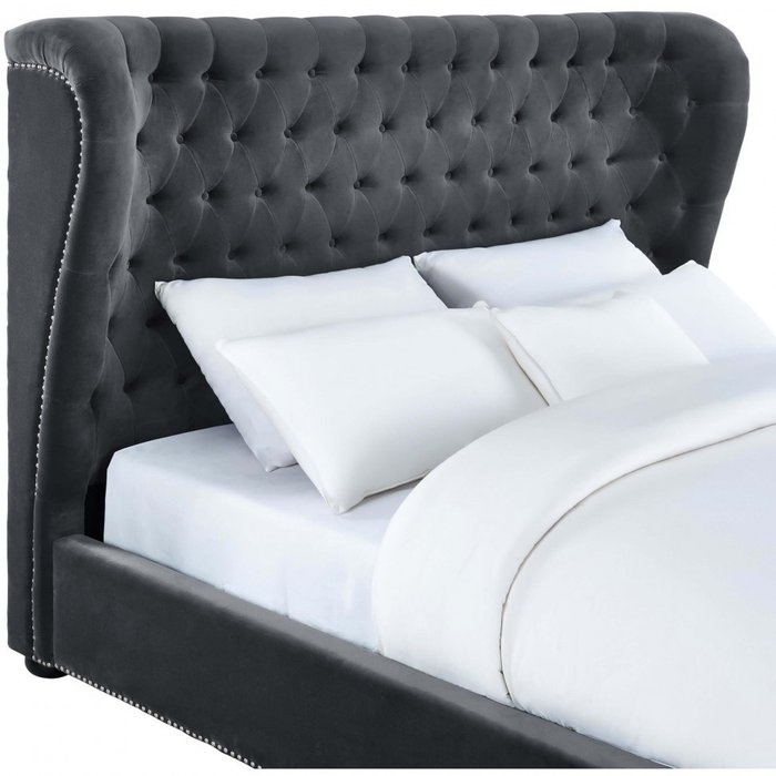 Кровать Brussel 160х200 серого цвета - лучшие Кровати для спальни в INMYROOM