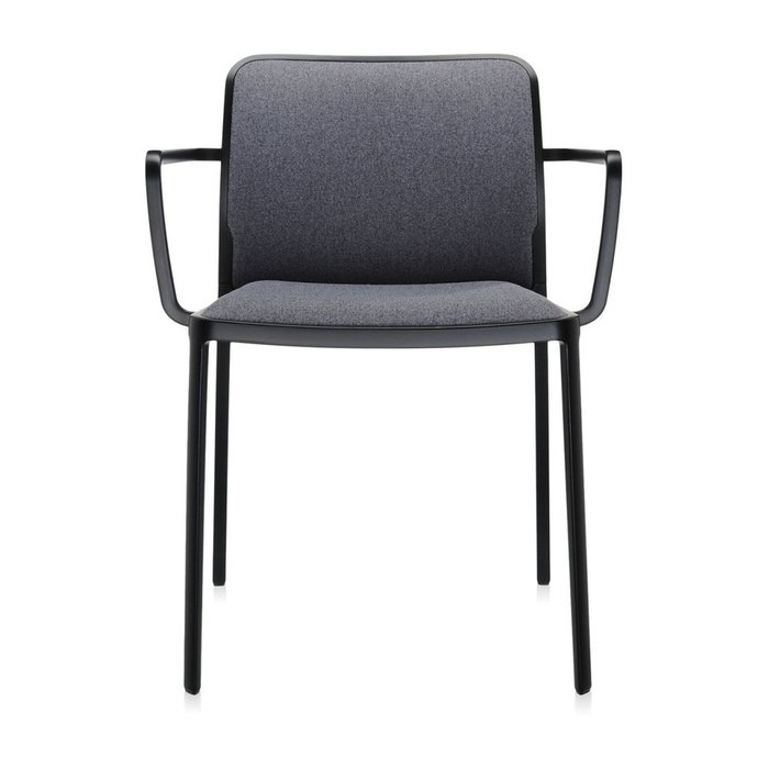 Стул Audrey Soft серого цвета с подлокотниками - купить Обеденные стулья по цене 89380.0