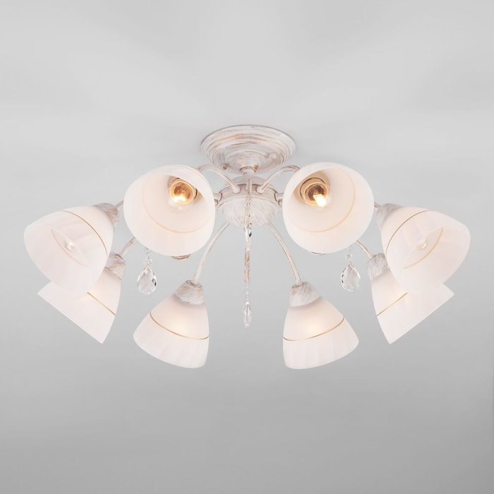 Потолочная люстра Camilla с белыми плафонами  - купить Потолочные люстры по цене 11000.0