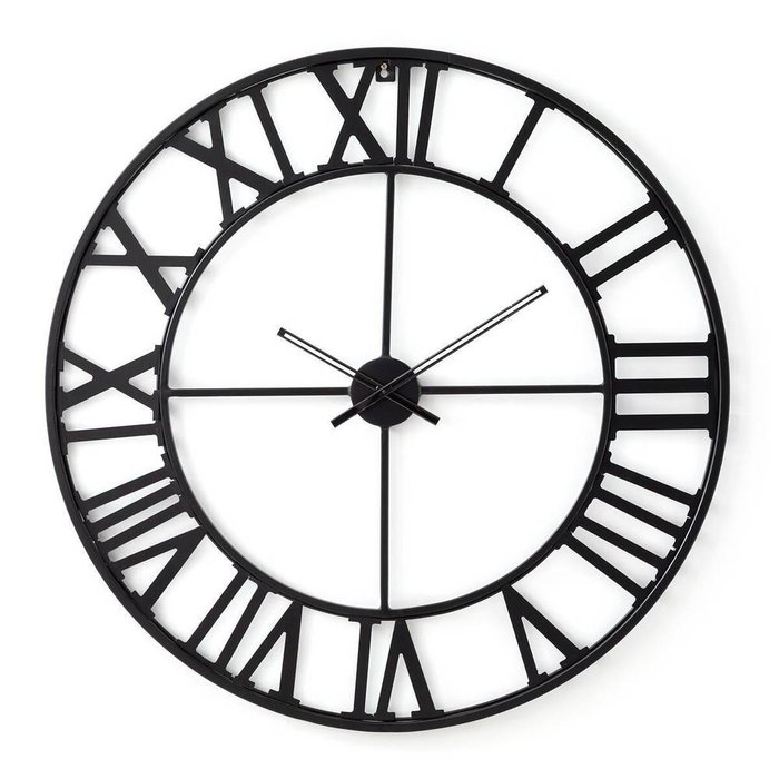 Часы настенные в индустриальном стиле Zivos черного цвета