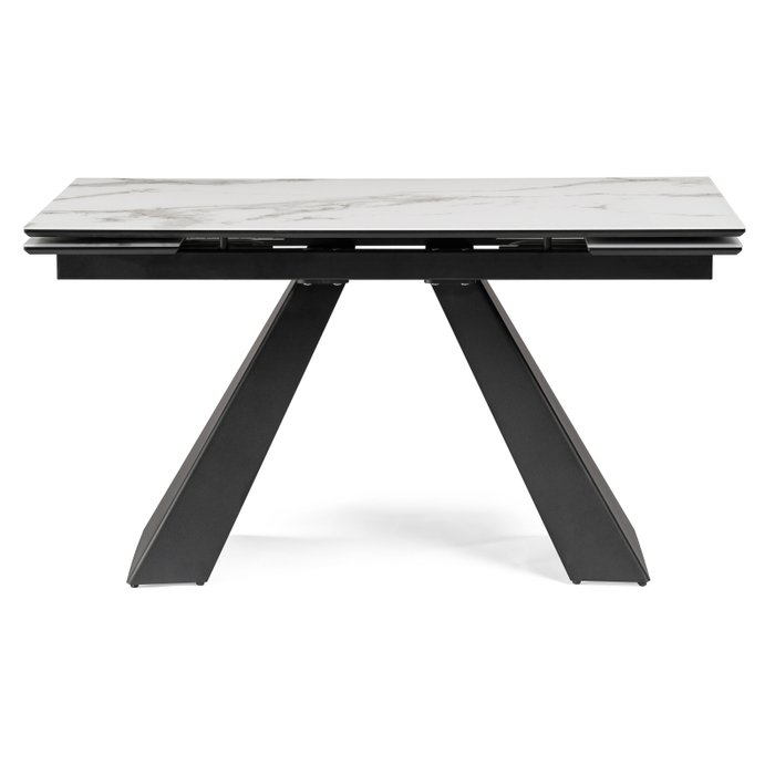 Раздвижной обеденный стол Торвальд белого цвета  - купить Обеденные столы по цене 50490.0