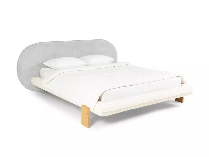 Кровать Softbay 160х200 с изголовьем серого цвета без подъемного механизма