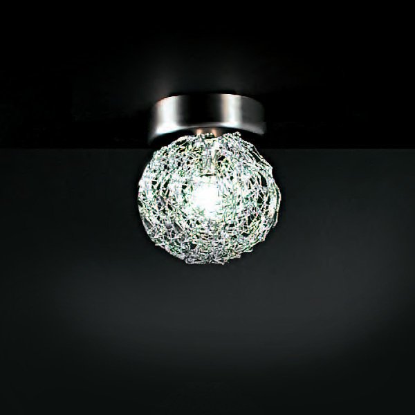 Настенный/Потолочный светильник Minital Lux SOFFIONE а металлической арматуре цвета патинированный никель