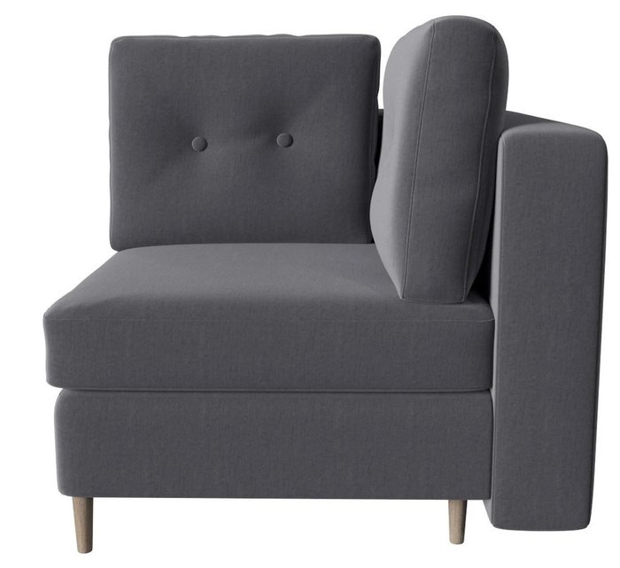 Модуль угловой сектор Белфаст серого цвета - лучшие Интерьерные кресла в INMYROOM