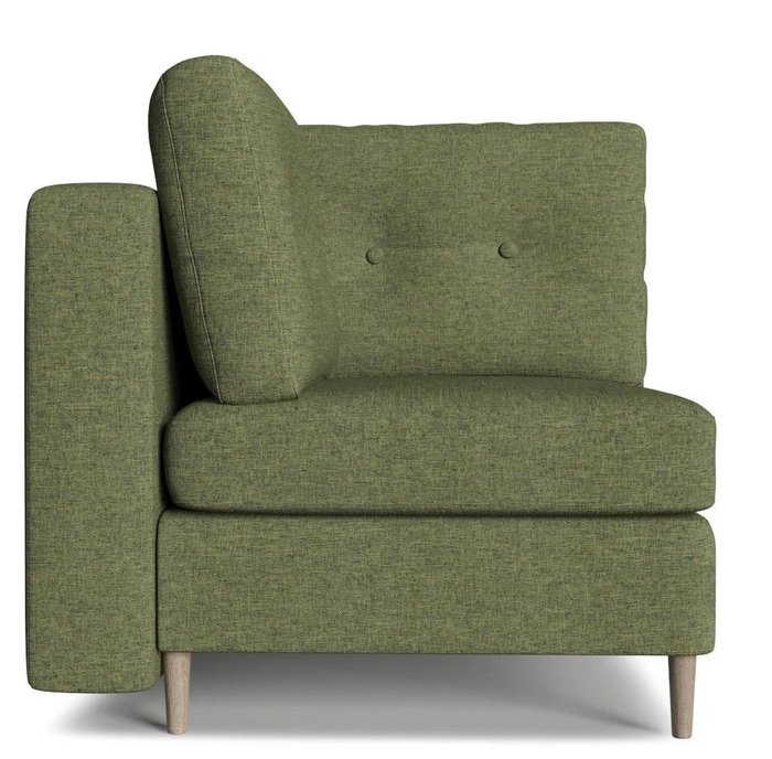 Модуль угловой сектор Белфаст оливкового цвета - купить Интерьерные кресла по цене 17241.0