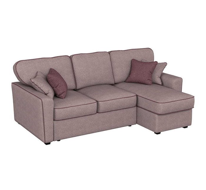 Угловой диван-кровать Бенедикт розового цвета