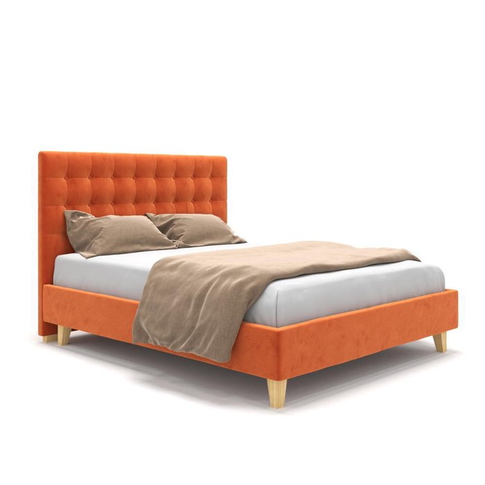 Кровать Finlay на ножках оранжевая 140х200