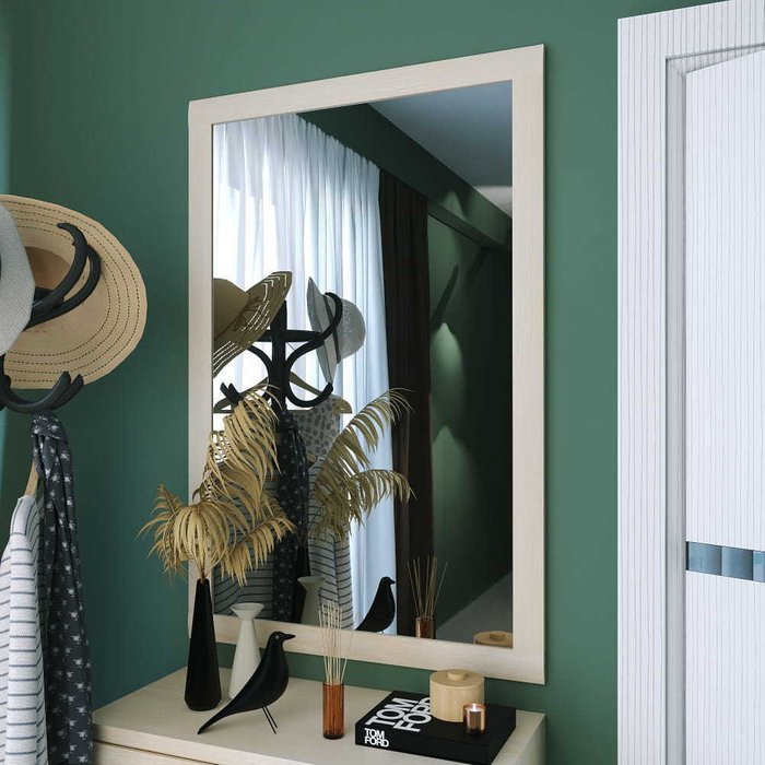 Зеркало настенное Орнета бежевого цвета - купить Настенные зеркала по цене 9912.0