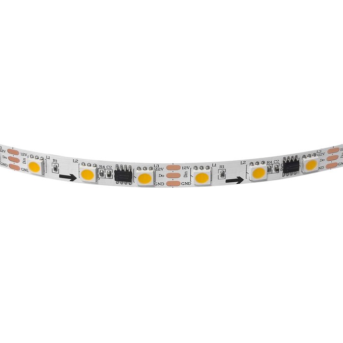 Лента LED SPI 3led/pix 12V 14,4W/m 10-12Lm/W 4000K IP20 1шт = 5м