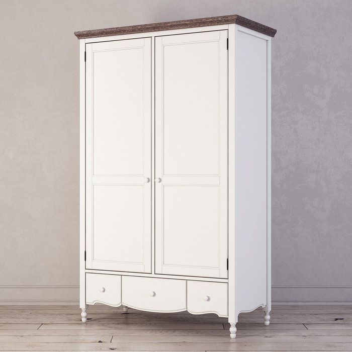 Шкаф двухстворчатый Leblanc белого цвета - купить Шкафы распашные по цене 277200.0