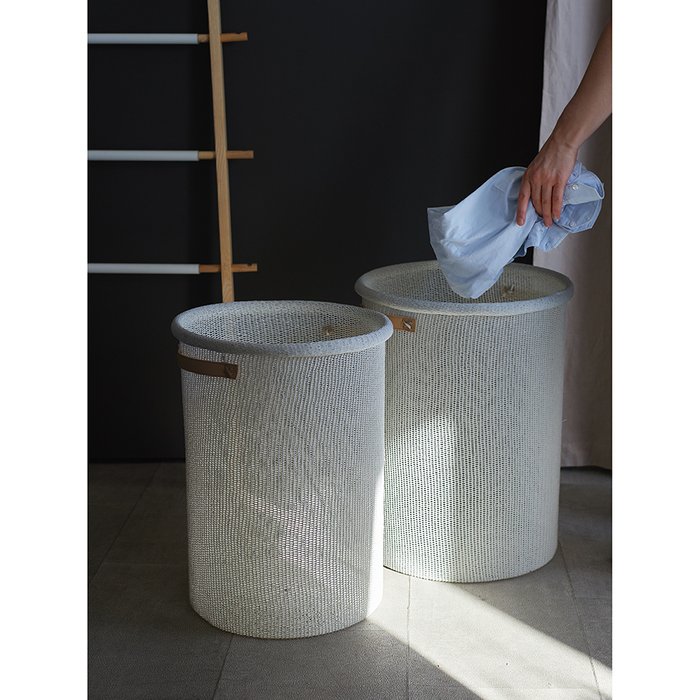 Корзина для хранения sustainable collection, D42х55 см, молочная - лучшие Плетеные корзины в INMYROOM