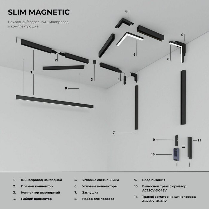 Трансформатор Slim Magnetic 100W черного цвета - лучшие Блоки питания треки в INMYROOM