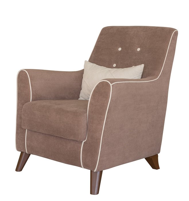 Кресло Френсис в обивке из велюра коричневого цвета - купить Интерьерные кресла по цене 12472.0