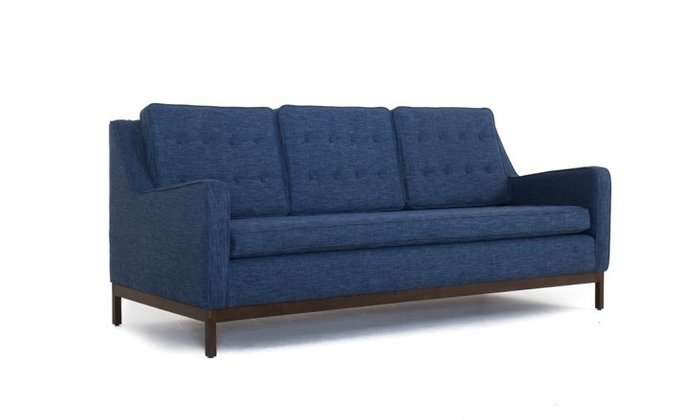 Прямой диван синего цвета - купить Прямые диваны по цене 68800.0