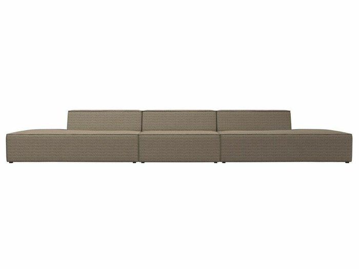 Прямой модульный диван Монс Лонг коричнево-бежевого цвета - купить Прямые диваны по цене 73999.0