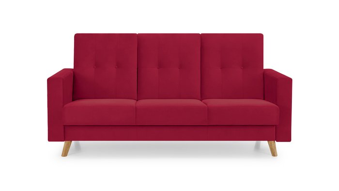 Диван-кровать Хьюстон Лайт красного цвета - купить Прямые диваны по цене 48300.0