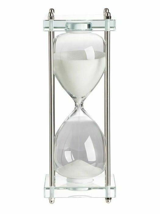 Песочные часы 30 м бело-серого цвета - купить Часы по цене 6900.0