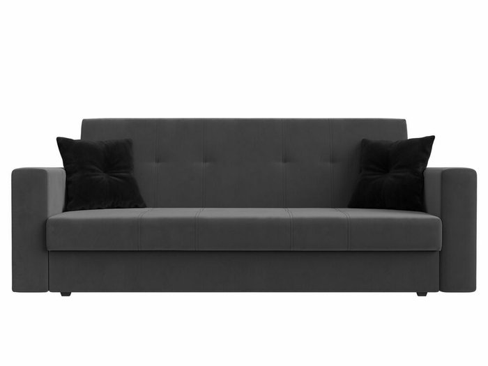 Диван-кровать Лига 016 темно-серого цвета  - купить Прямые диваны по цене 25999.0