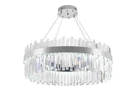 Подвесная светодиодная люстра Smart Нимбы Led Lamps цвета хром - купить Подвесные люстры по цене 37673.0