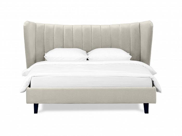 Кровать Queen Agata L 160х200 светло-серого цвета