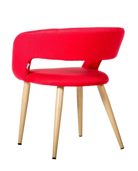 Стул с подлокотниками Hugs красного цвета - лучшие Обеденные стулья в INMYROOM