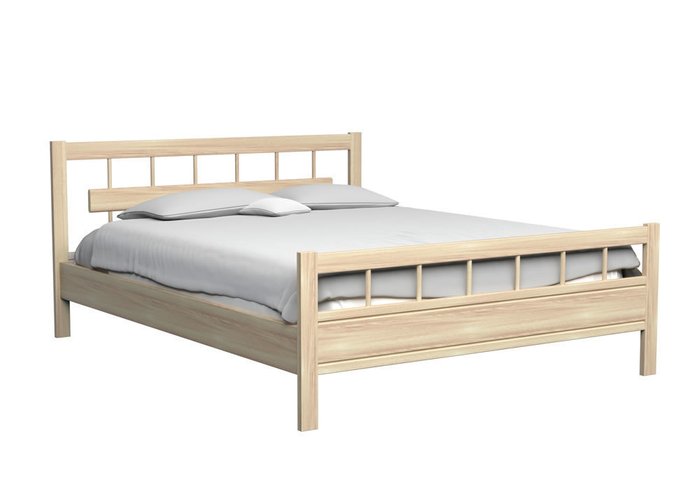 Кровать Троя из массива ясеня цвета каштан 200х195 - лучшие Кровати для спальни в INMYROOM