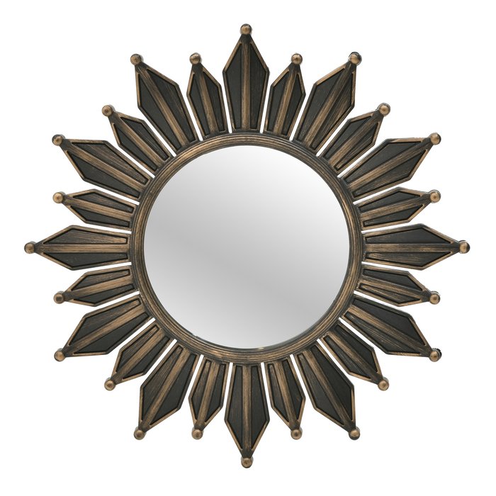 Настенное зеркало D60 черно-золотого цвета