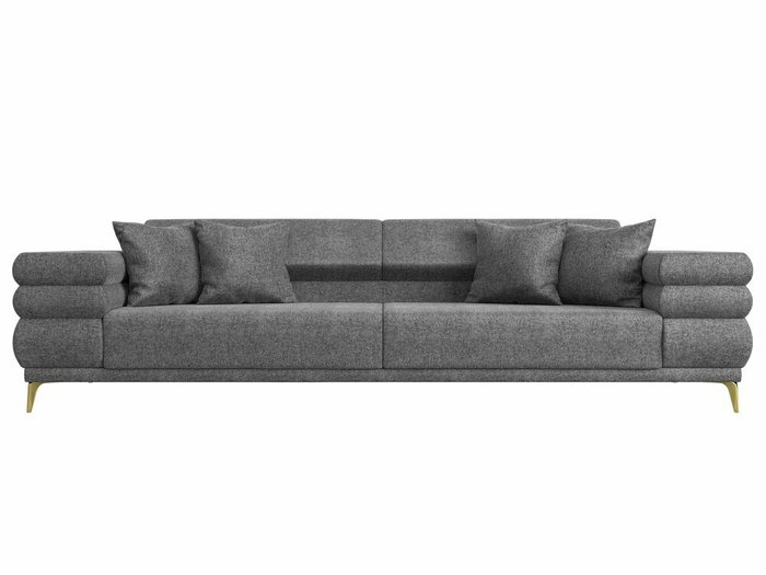 Прямой диван-кровать Лига 021 серого цвета  - купить Прямые диваны по цене 54999.0