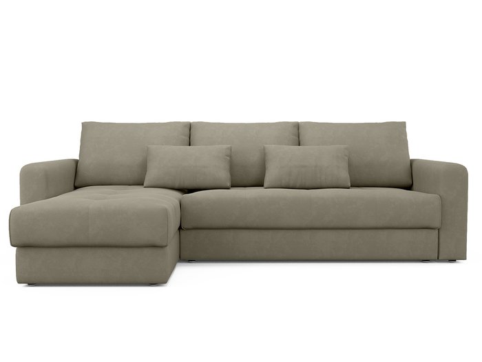Угловой диван-кровать левый Ruiz бежево-коричневого цвета