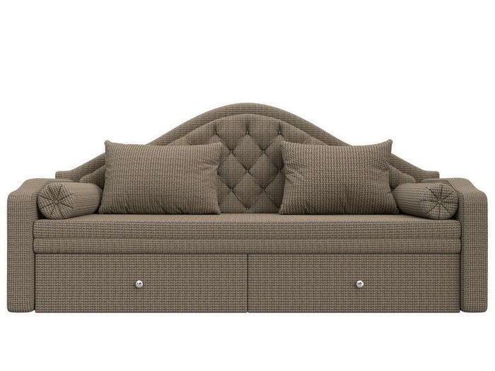 Прямой диван-кровать Сойер коричневого цвета - купить Прямые диваны по цене 49999.0