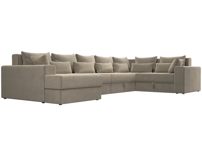 Угловой диван-кровать Мэдисон бежевого цвета правый угол - лучшие Угловые диваны в INMYROOM