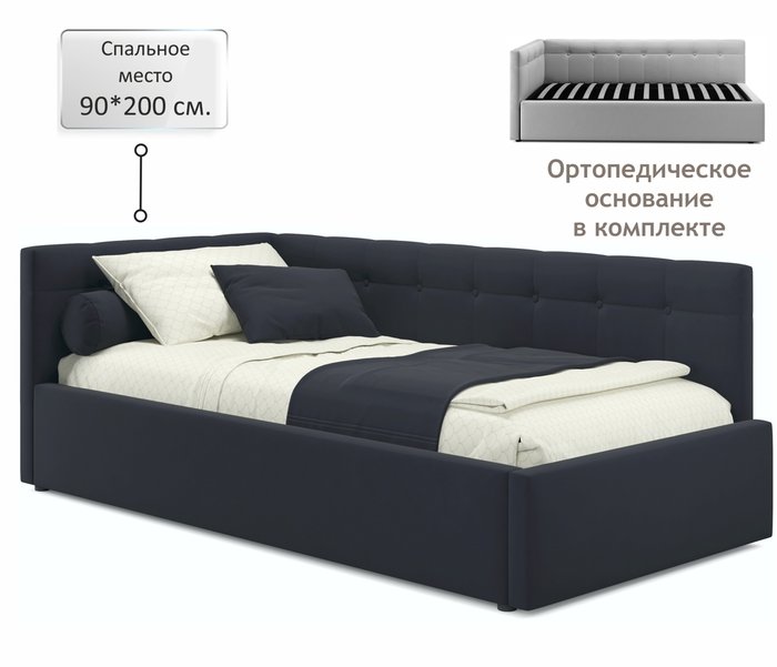 Кровать Bonna 90х200 черного цвета - лучшие Кровати для спальни в INMYROOM