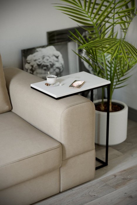 Стол кофейный Агами белого цвета - купить Кофейные столики по цене 4980.0