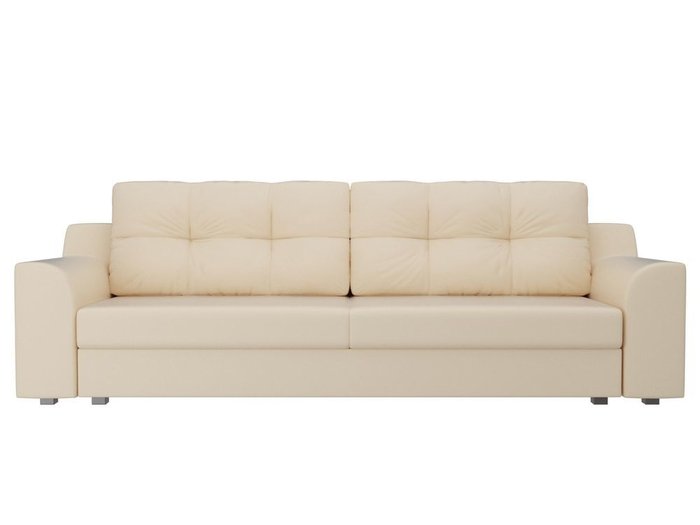 Прямой диван-кровать Сансара бежевого цвета (экокожа) - купить Прямые диваны по цене 39990.0