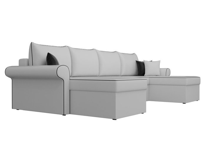 Угловой диван-кровать Милфорд белого цвета (экокожа) - лучшие Угловые диваны в INMYROOM