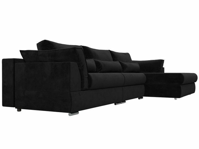 Угловой диван-кровать Пекин Long черного цвета угол правый - лучшие Угловые диваны в INMYROOM