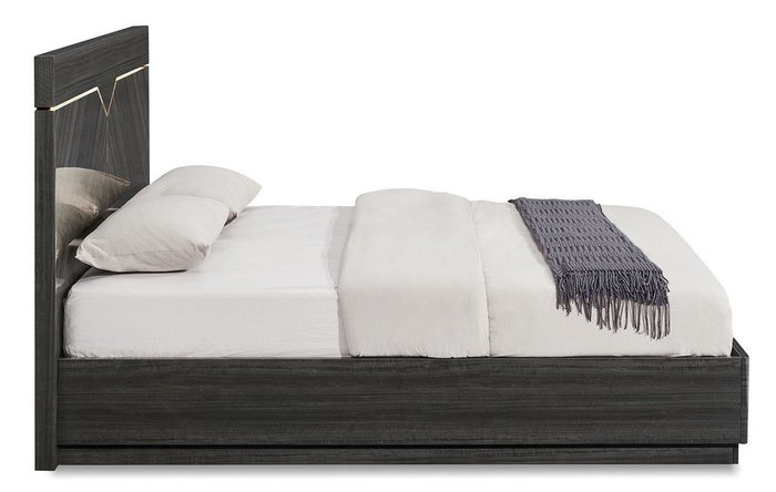 Кровать с подъемным механизмом Marcella 180х200 темно-серого цвета - лучшие Кровати для спальни в INMYROOM