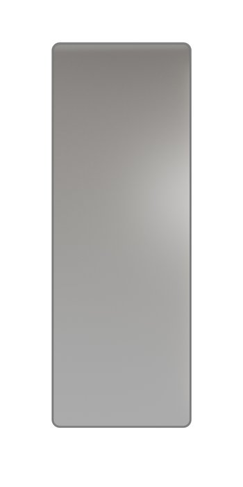 Зеркало настенное прямоугольное из стали серого цвета